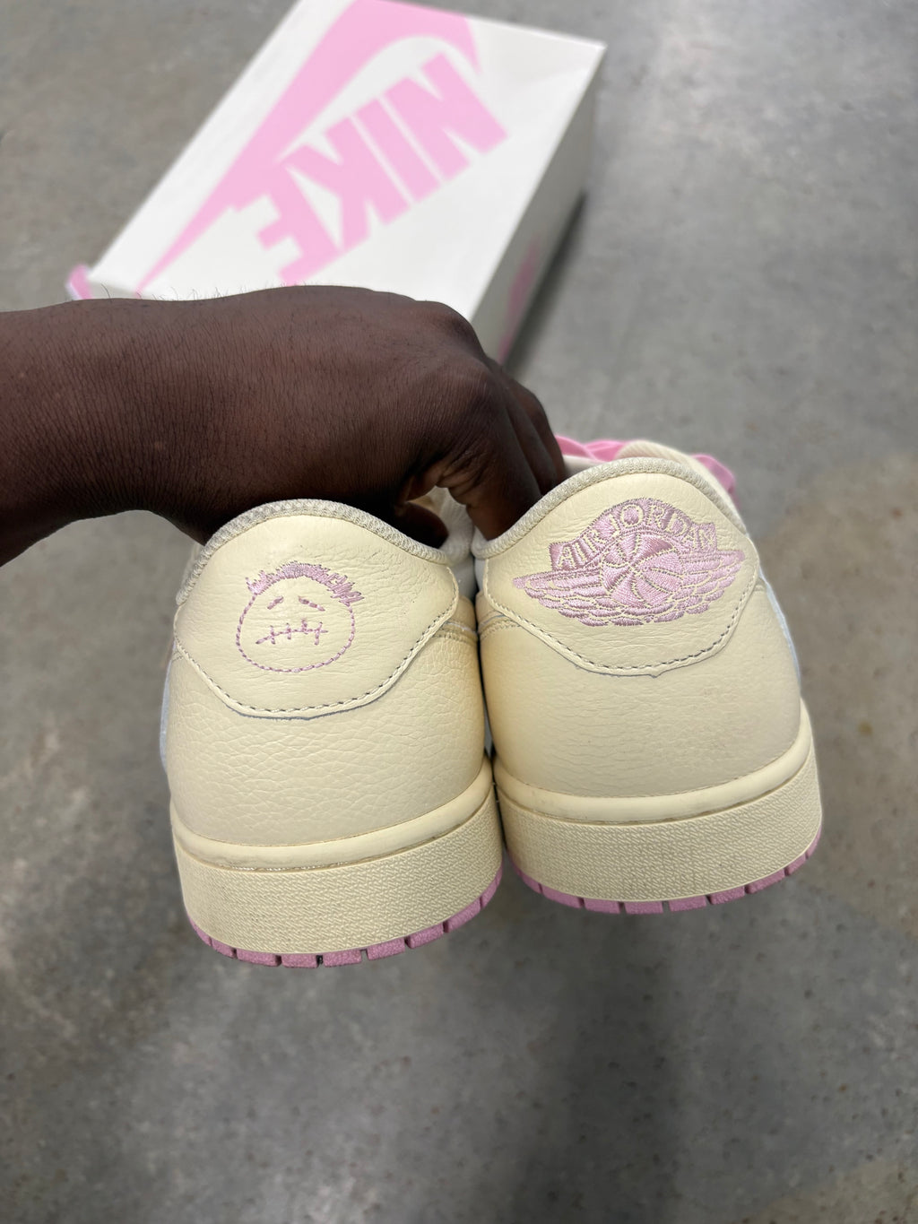 Size 14 - Travis Scott 1 Low Shy Pink