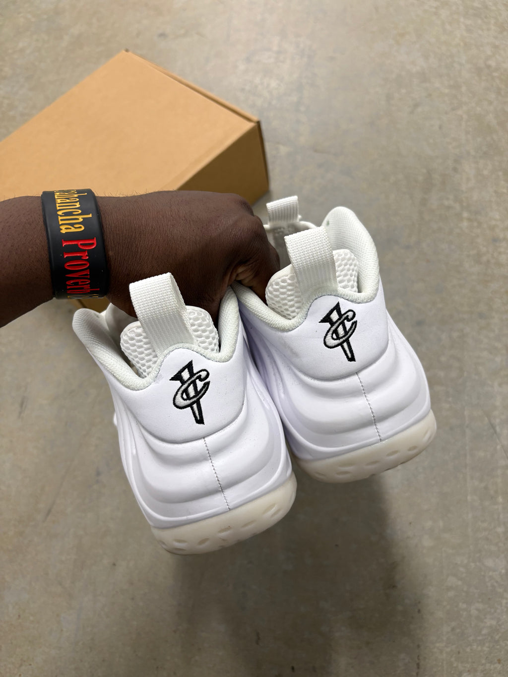Size 10 - Nike Air Foamposite One Triple White