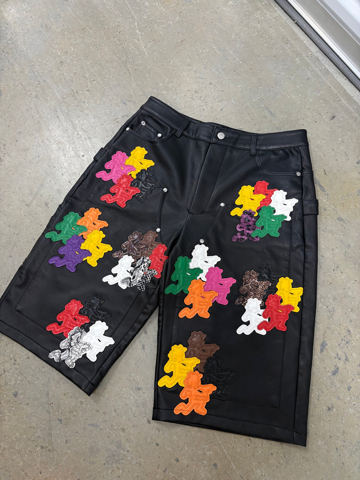 Size M - Pok Black Splatter Shorts