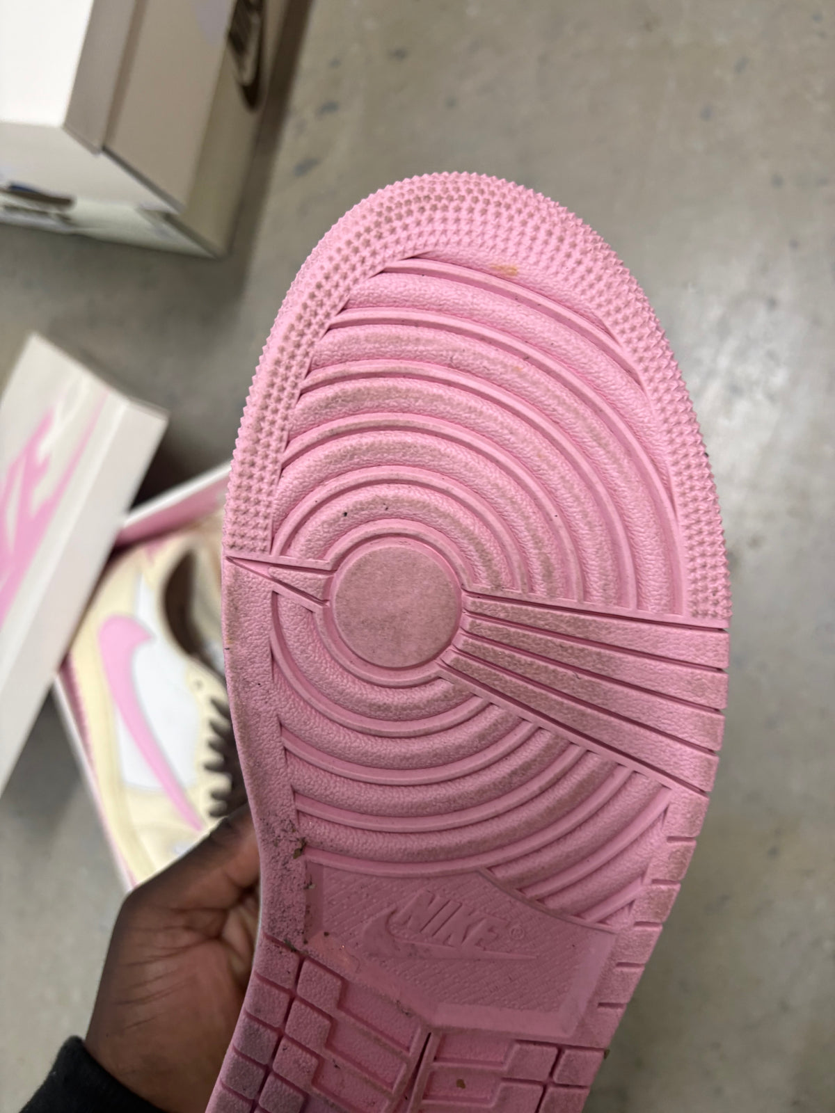 Size 9 - Travis Scott 1 Low Shy Pink