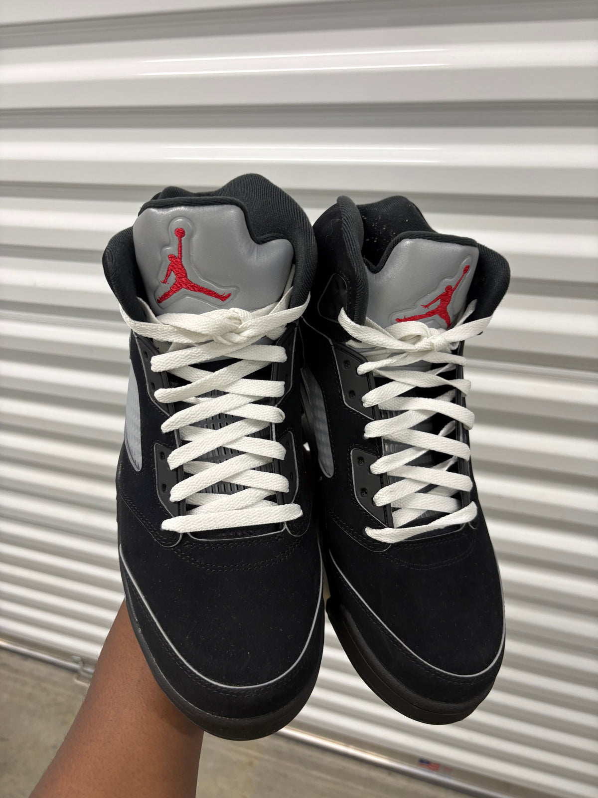 Size 10.5 - Jordan 5 Retro Black Metallic Reimagined