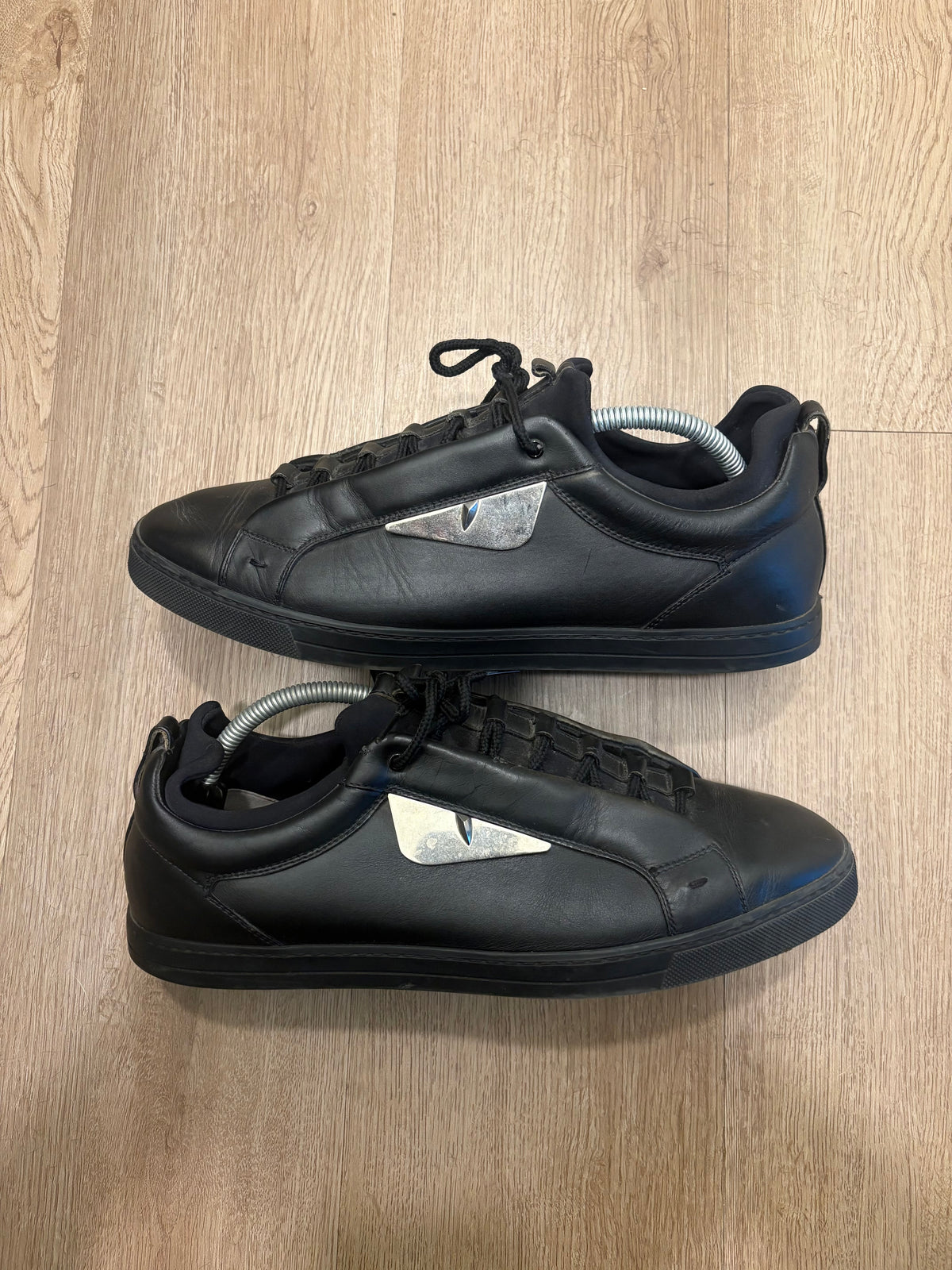 Size 10 - Fendi Black Leather Monster Eye
