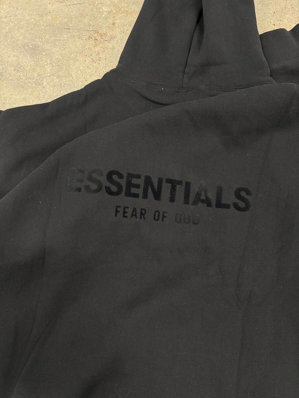 Size L - Essential Fear Of God Black Hoodie