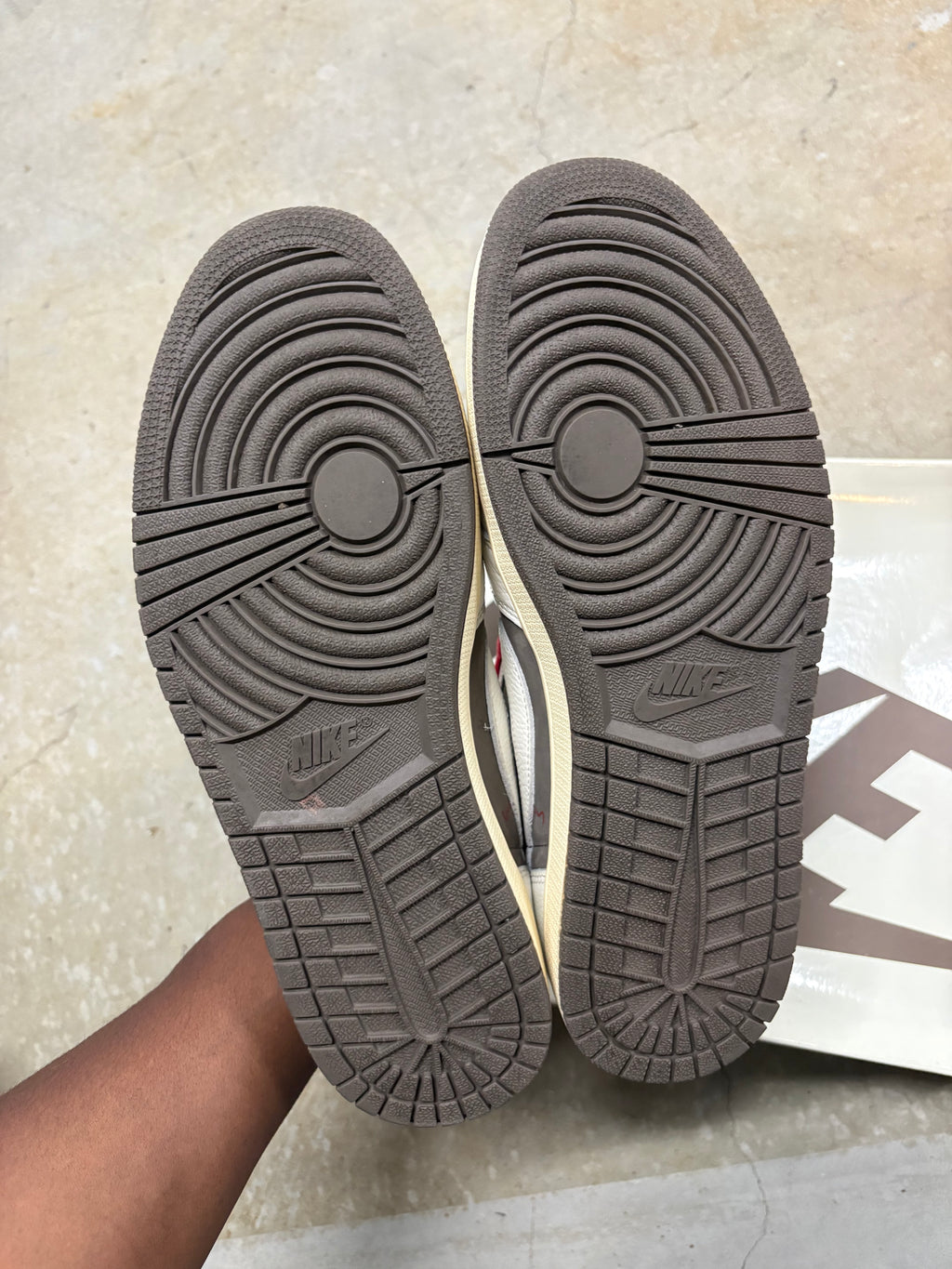 Size 12 - Travis Scott 1 Low Reverse Mocha