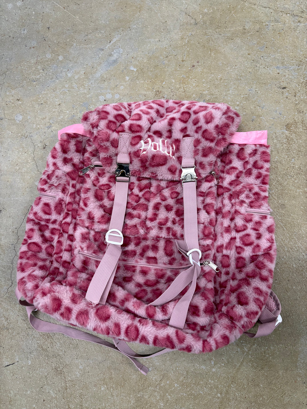 Volli Pink Leopard Cargo Backpack