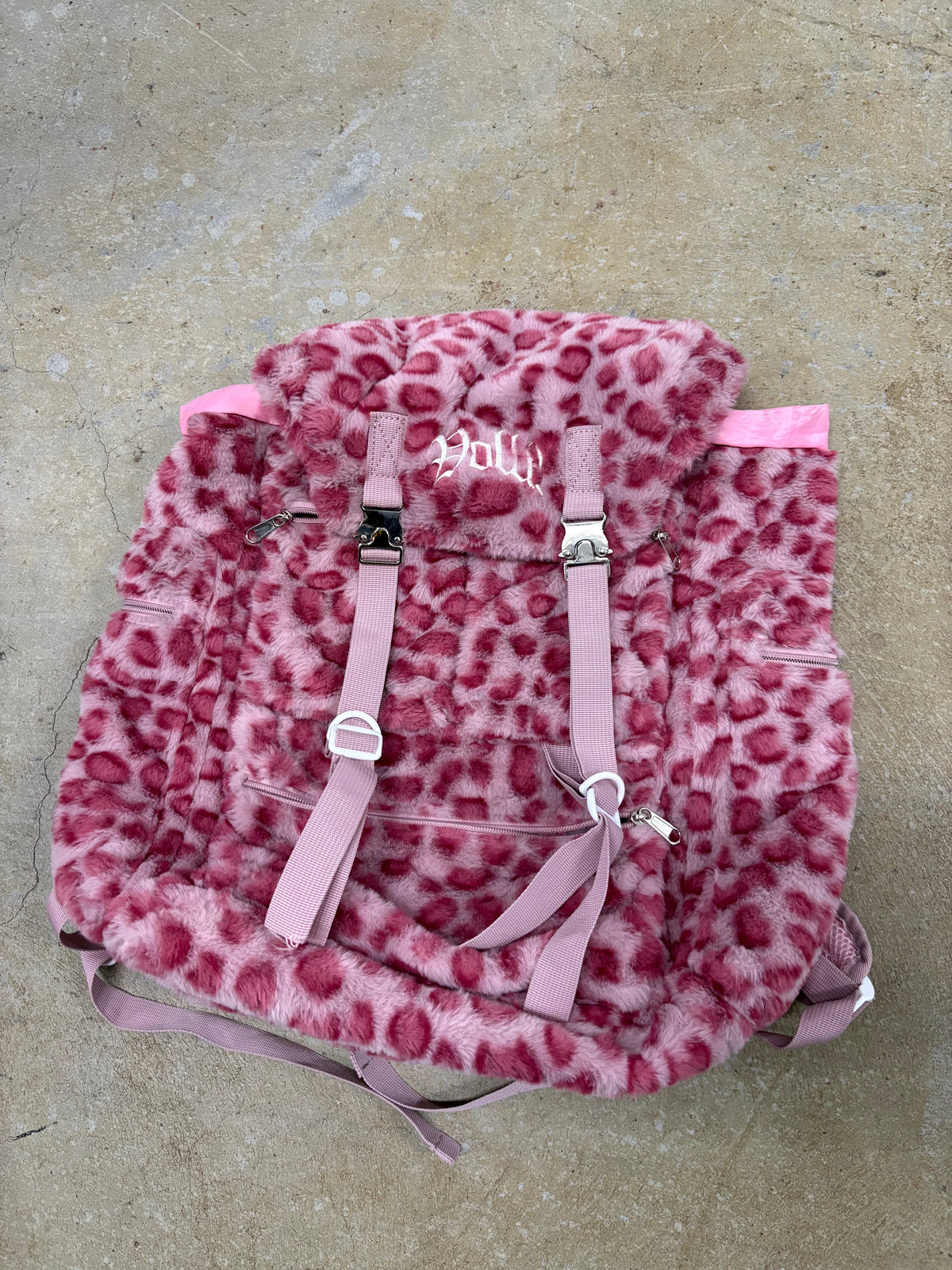 Volli Pink Leopard Cargo Backpack