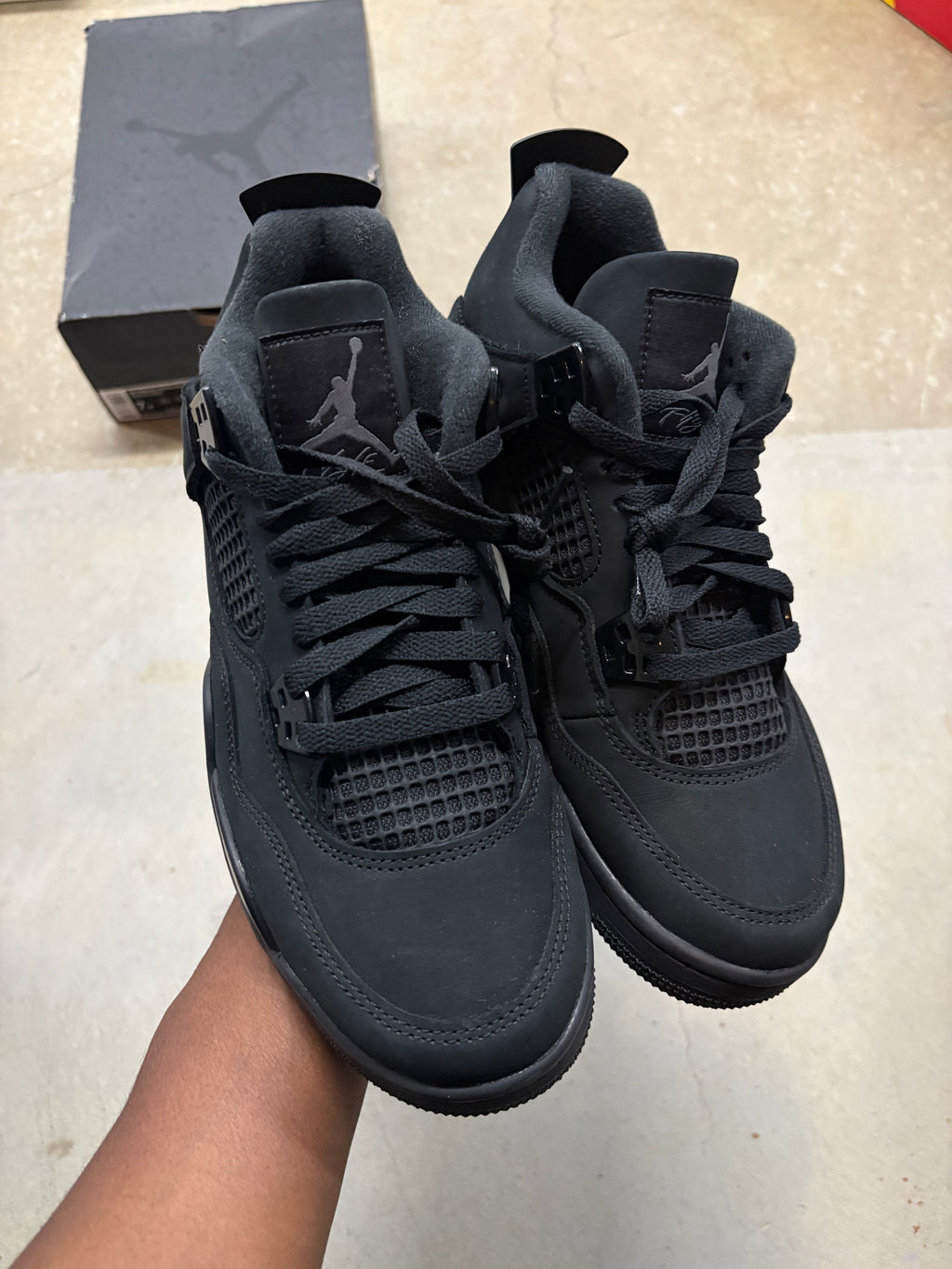 Size 7y - Jordan 4 Retro Black Cat
