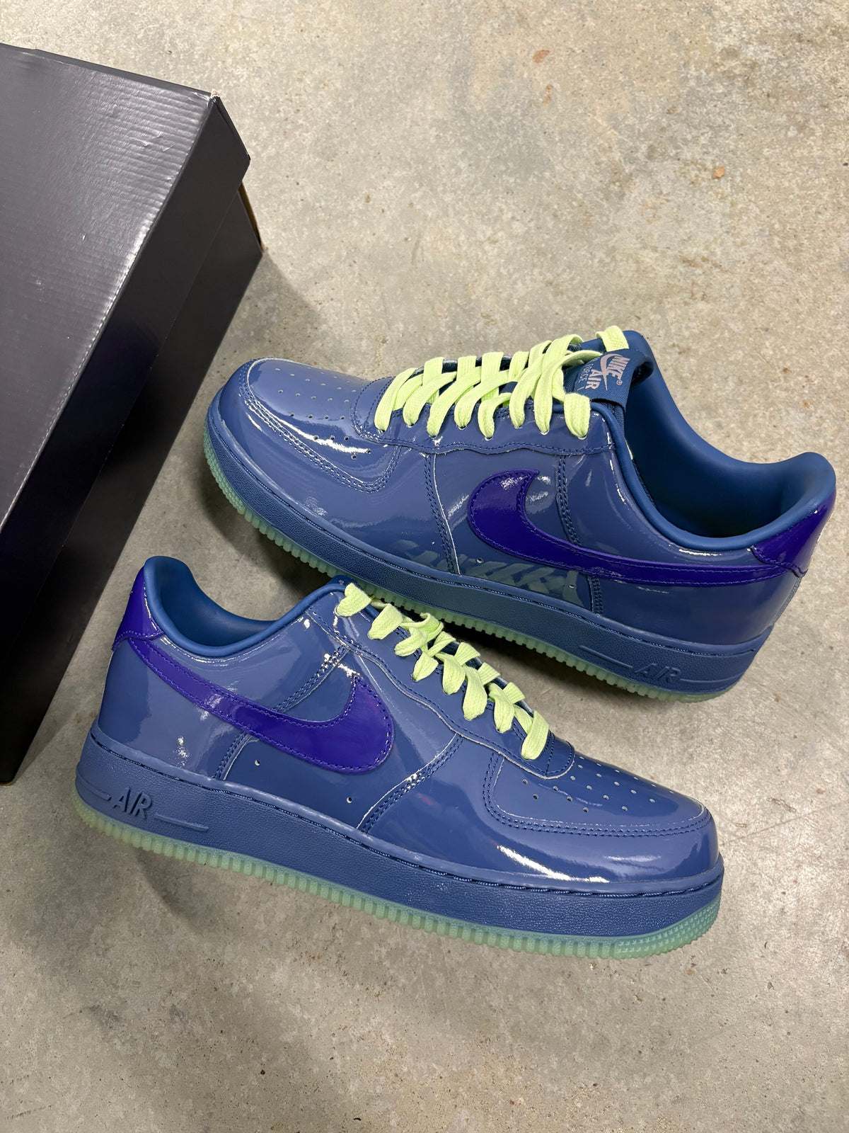 Size 9.5 - Nike Patent Air Force 1 Low Mystic Navy
