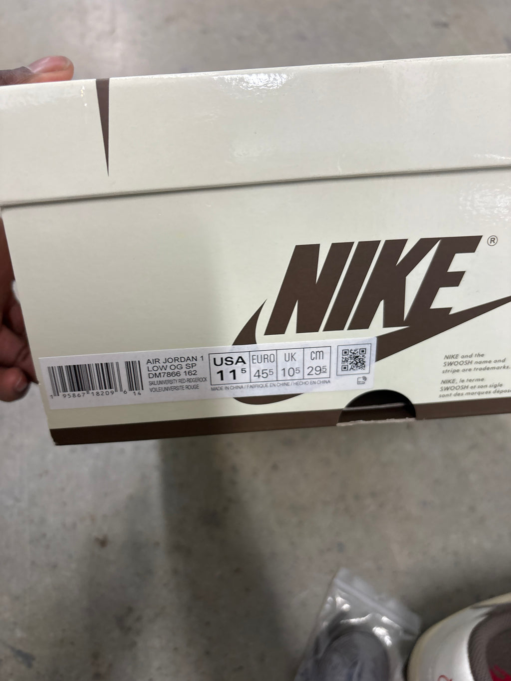 Size 11.5 - Travis Scott 1 Low Reverse Mocha
