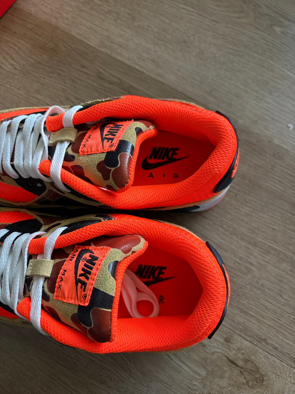 Size 6.5y - Nike Air Max 90 Orange Camo