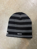 Supreme New Era Stripe Beanie Black