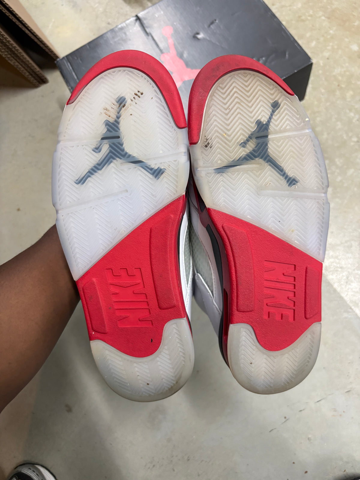 Size 10 - Jordan 5 Retro Fire Red Black Tongue 2025