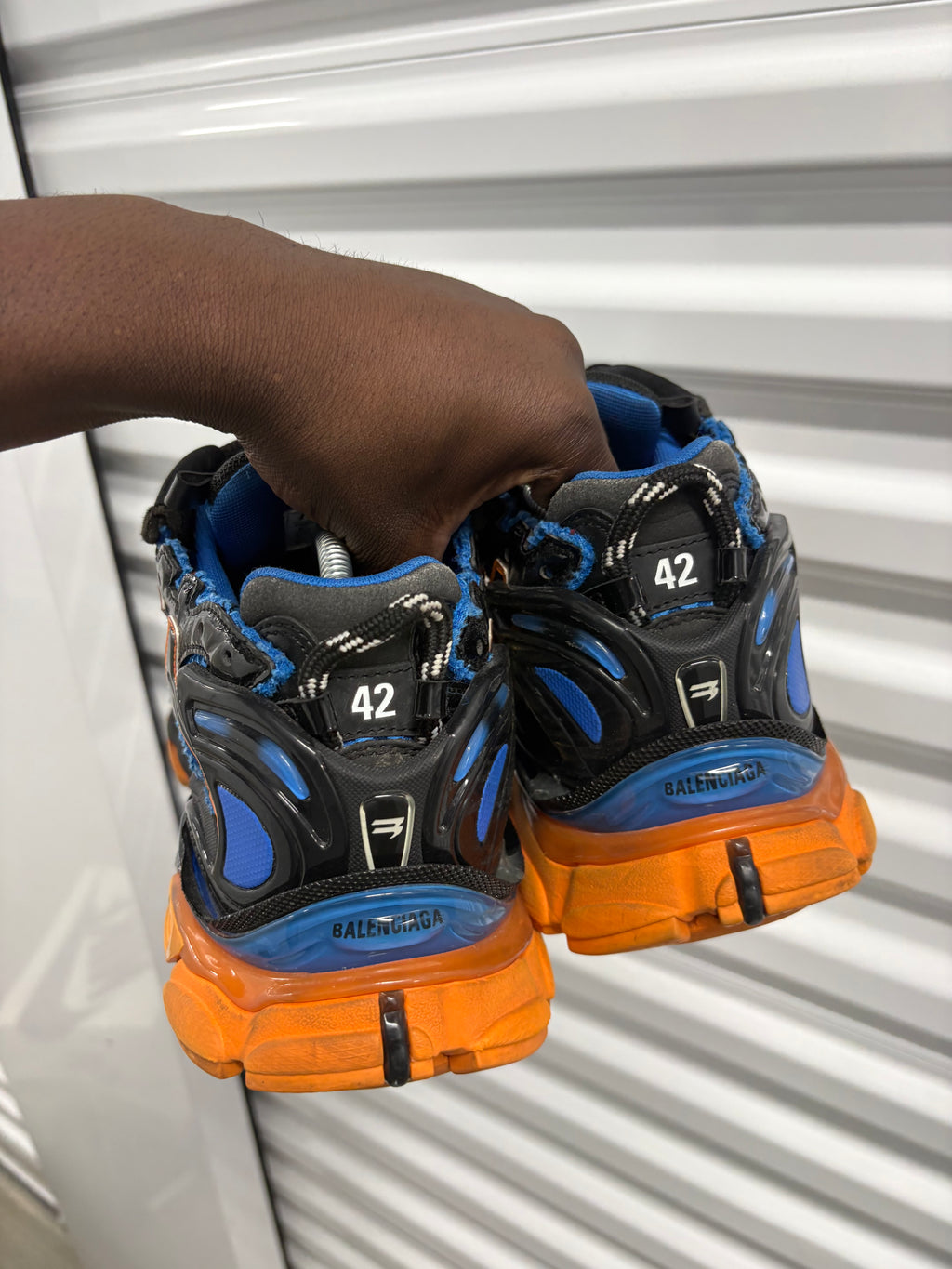 Size 9 - Balenciaga Runner Blue Orange Black