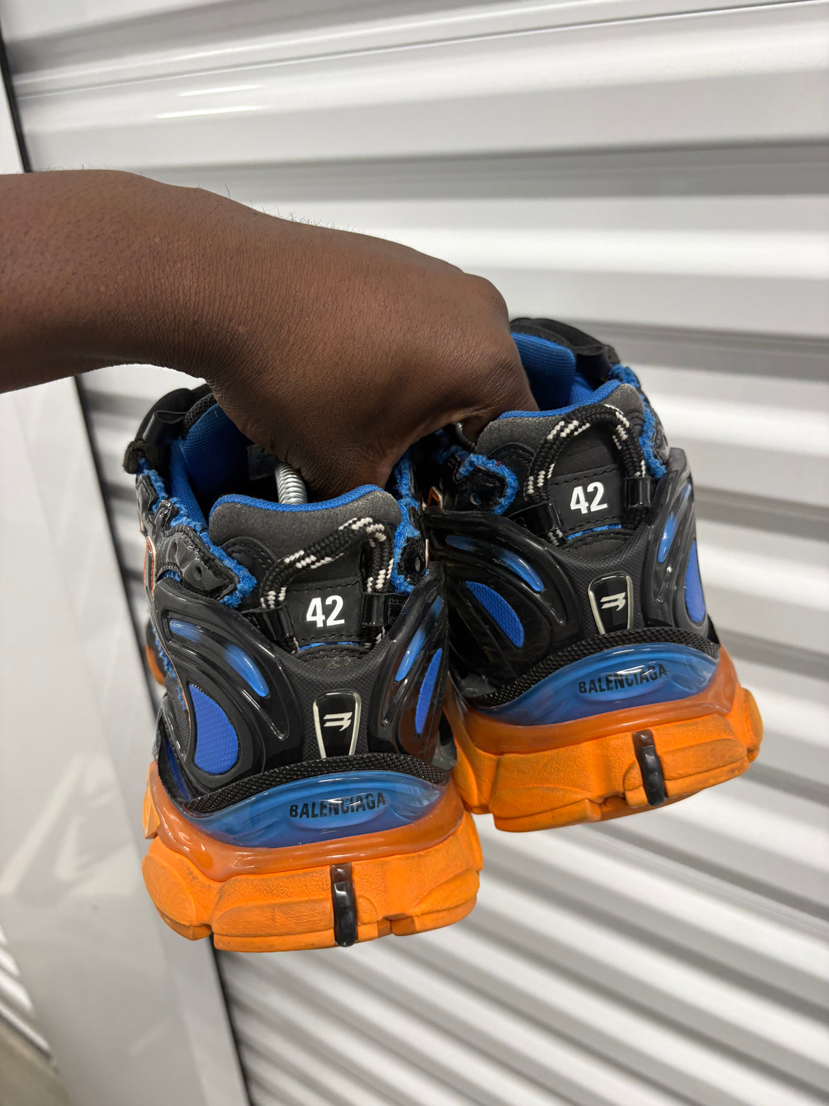 Size 9 - Balenciaga Runner Blue Orange Black