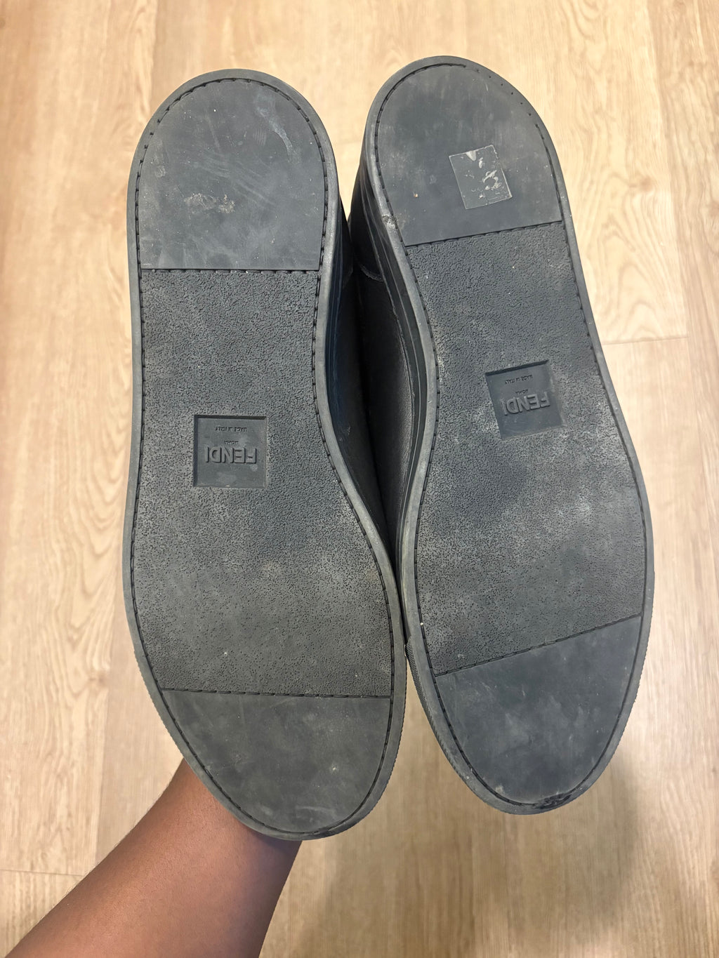 Size 10 - Fendi Black Leather Monster Eye