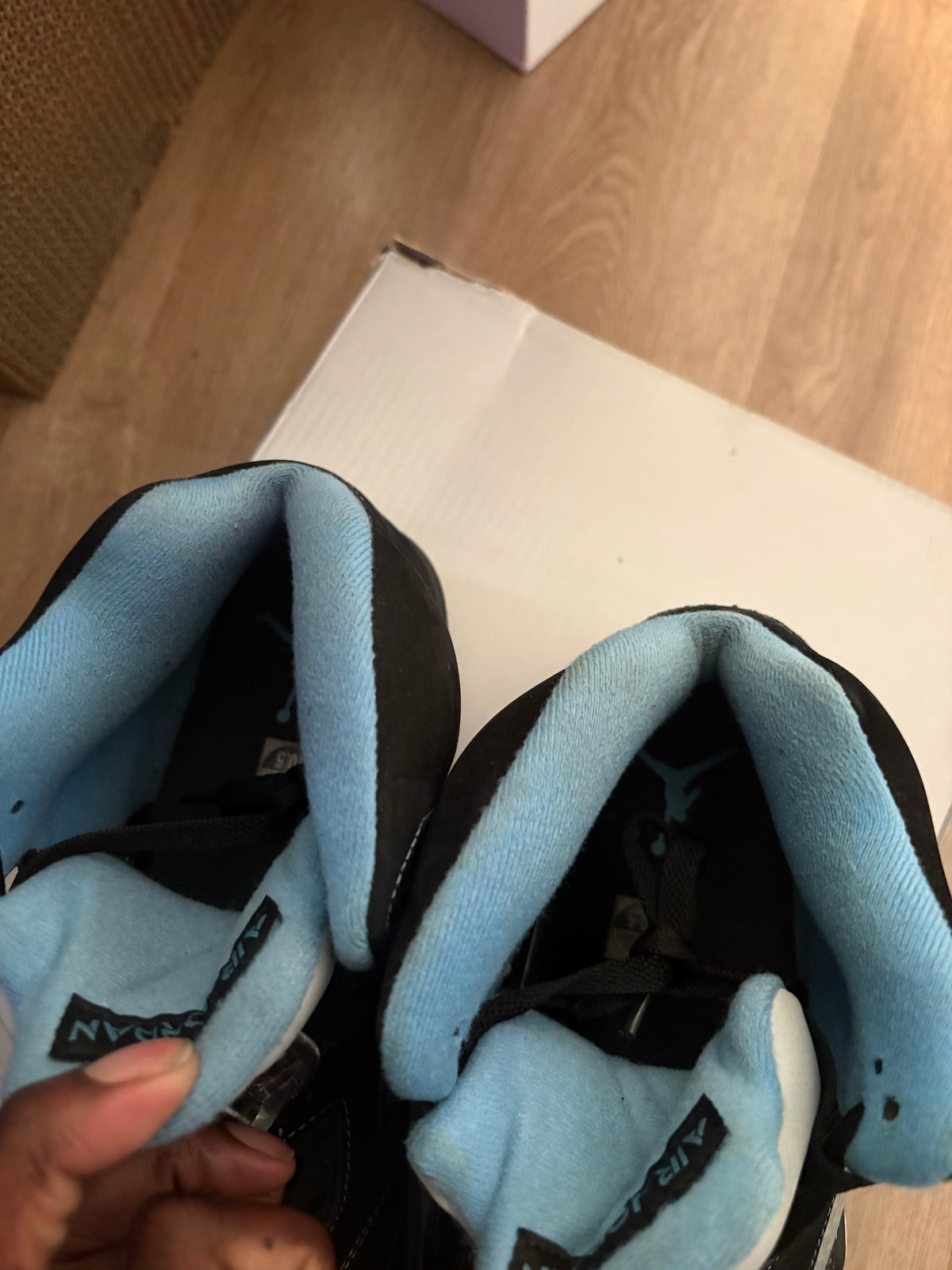 Size 10.5 - Jordan 5 Retro Black University Blue