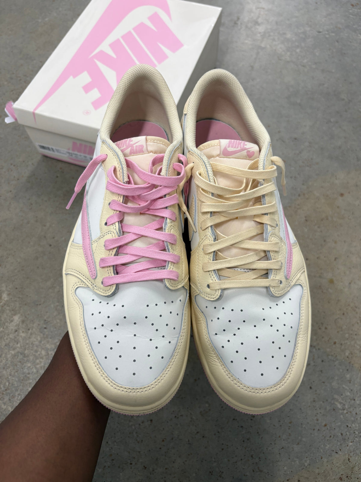 Size 14 - Travis Scott 1 Low Shy Pink