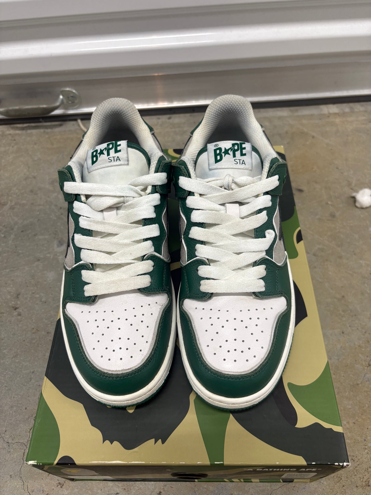 Size 9 - Bape Sk8 Sta Green Grey