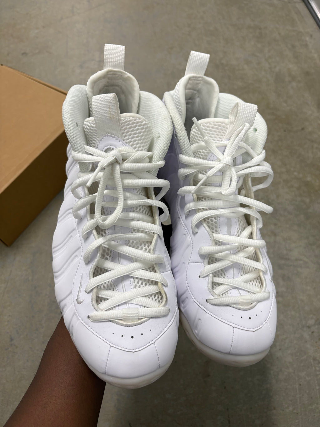 Size 10 - Nike Air Foamposite One Triple White