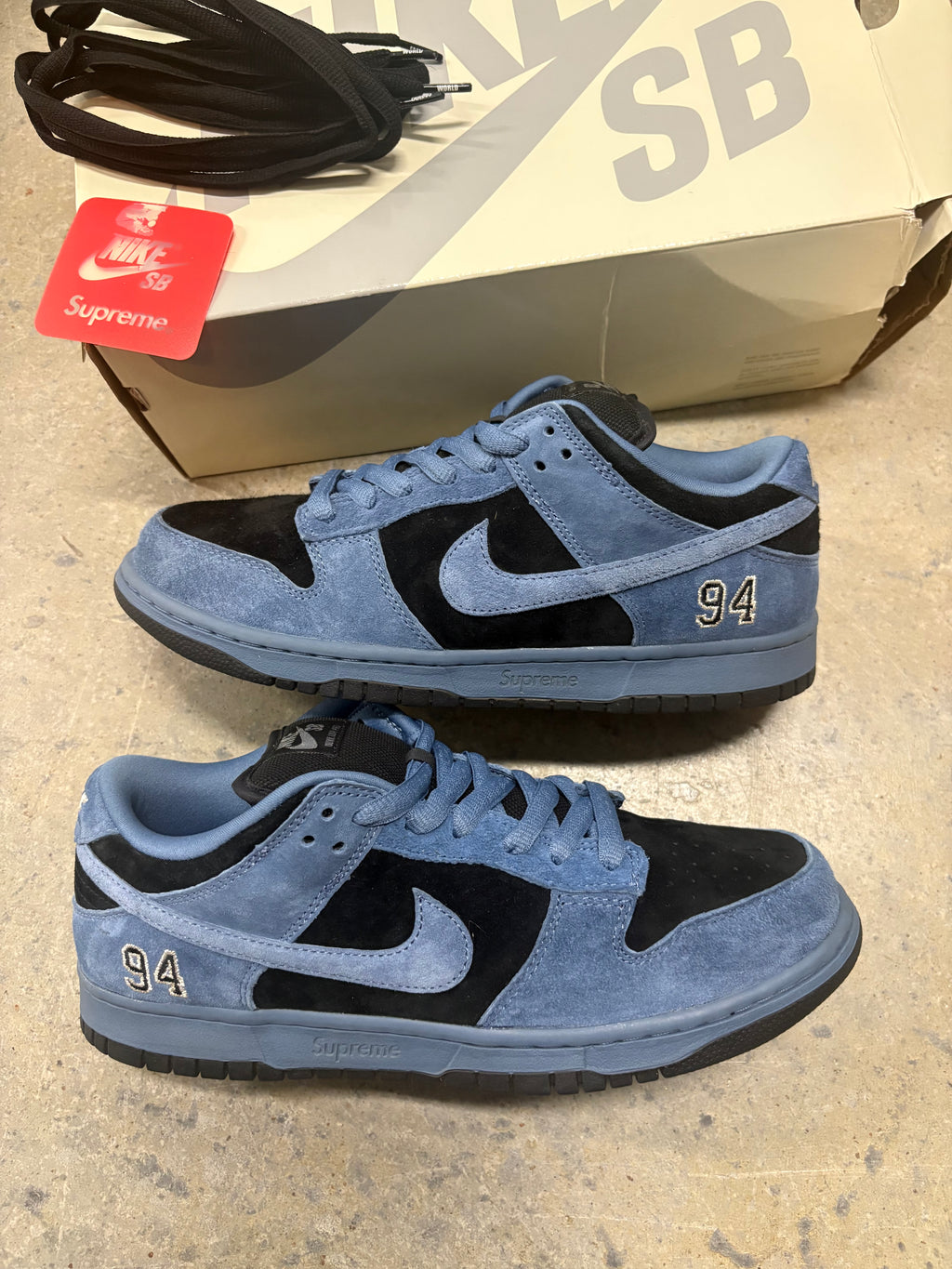 Size 10 - Nike SB Supreme Dunk 94 Ocean Fog