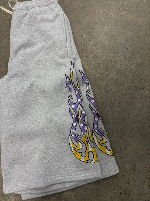 Acc Purple Flame 3/4 Shorts