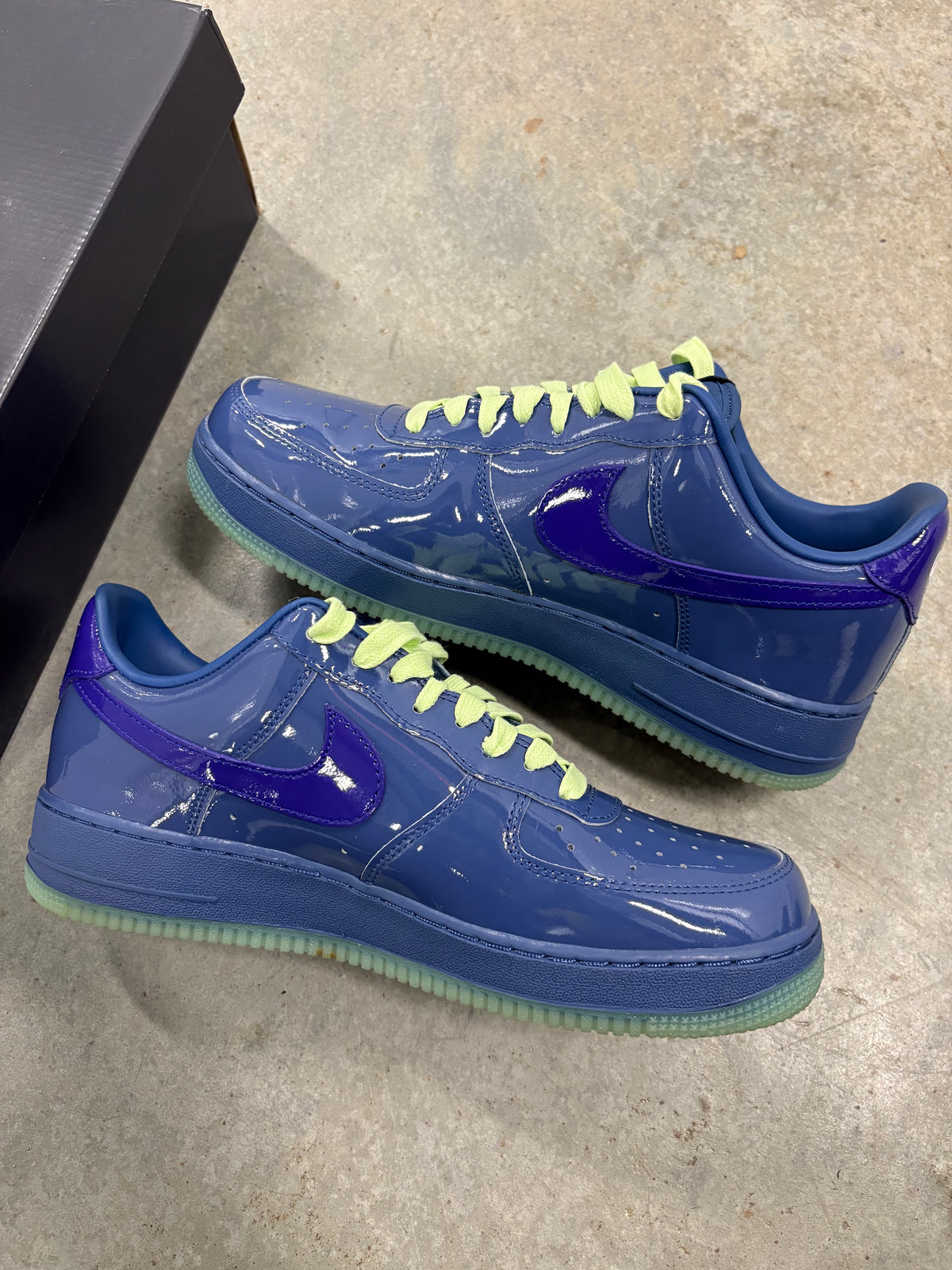 Size 9.5 - Nike Patent Air Force 1 Low Mystic Navy