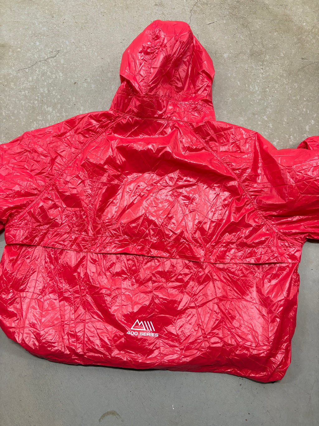 Size L - Gv Gallery Red Crinkle Windbreaker