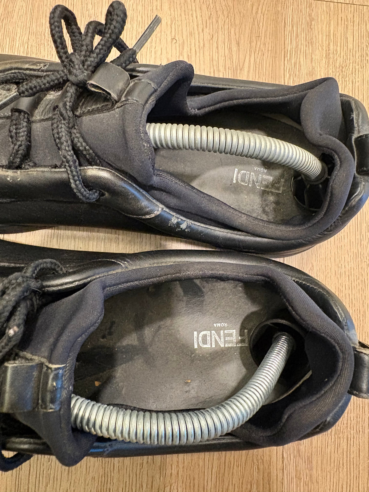 Size 10 - Fendi Black Leather Monster Eye