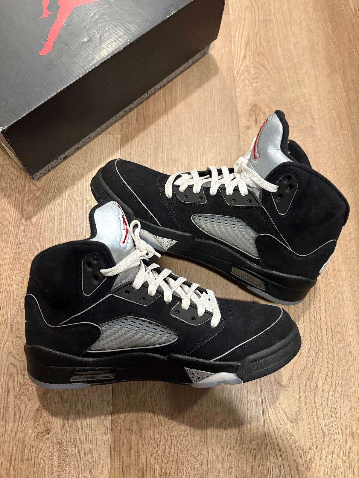 Size 9 - Jordan 5 Retro Black Metallic Reimagined