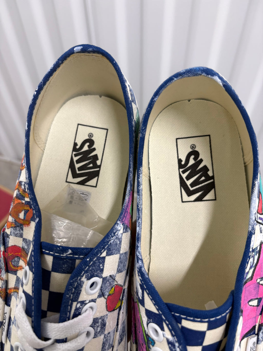 Size 11.5 - Acc Navy Checkerboard Vans 44 LX