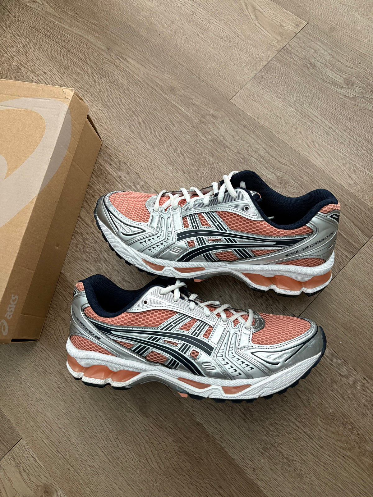 Size 9.5 - Asic Gel Kayano 14 Sepia Pure Silver