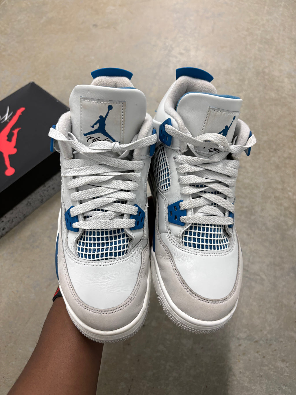 Size 6.5y - Jordan 4 Retro Military Blue 2024