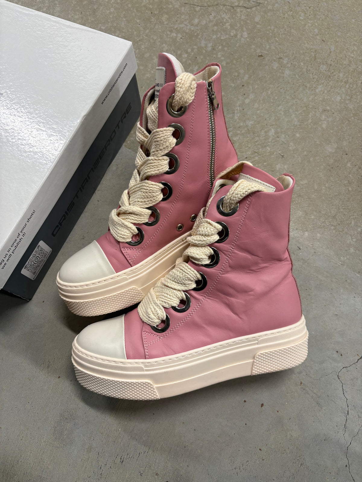 Size 6y - Christianzerotre Calipso 300 Pink Leather