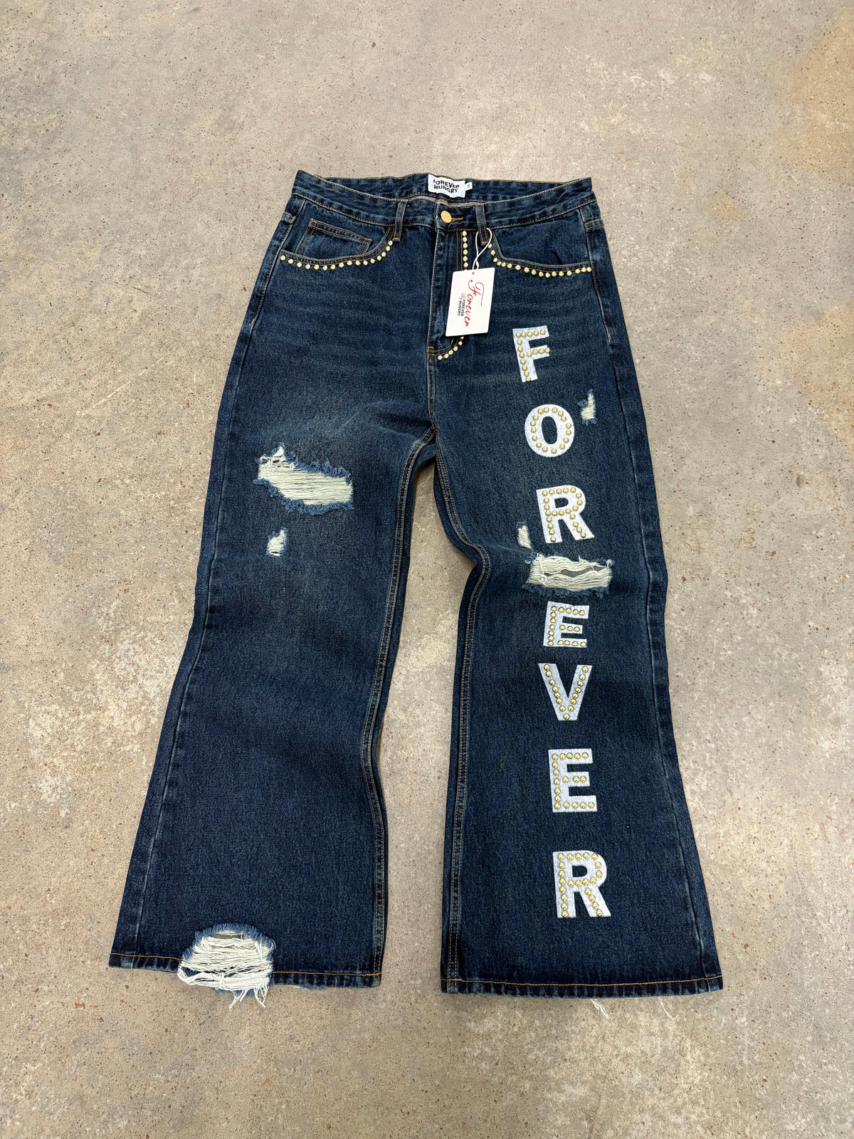 Forever Hungry Jeans Dark Blue