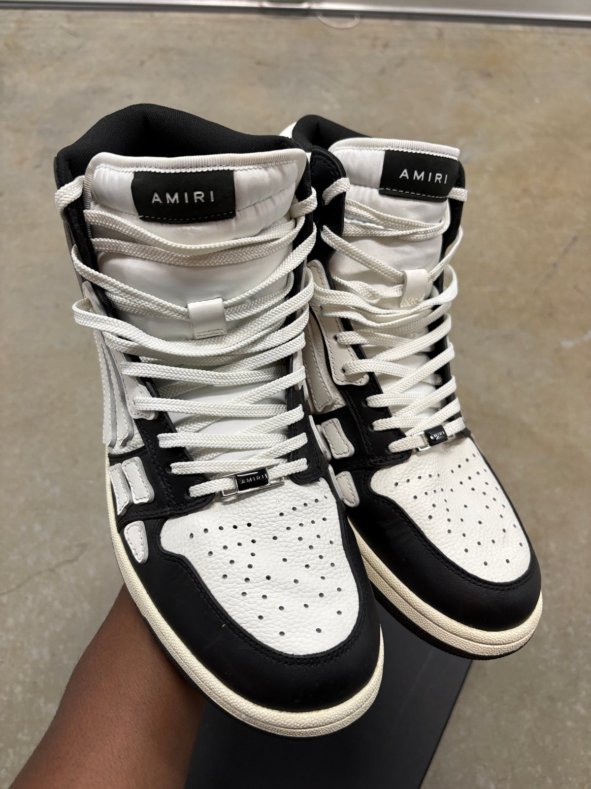 Size 11 - Amiri Skeleton High Black/White