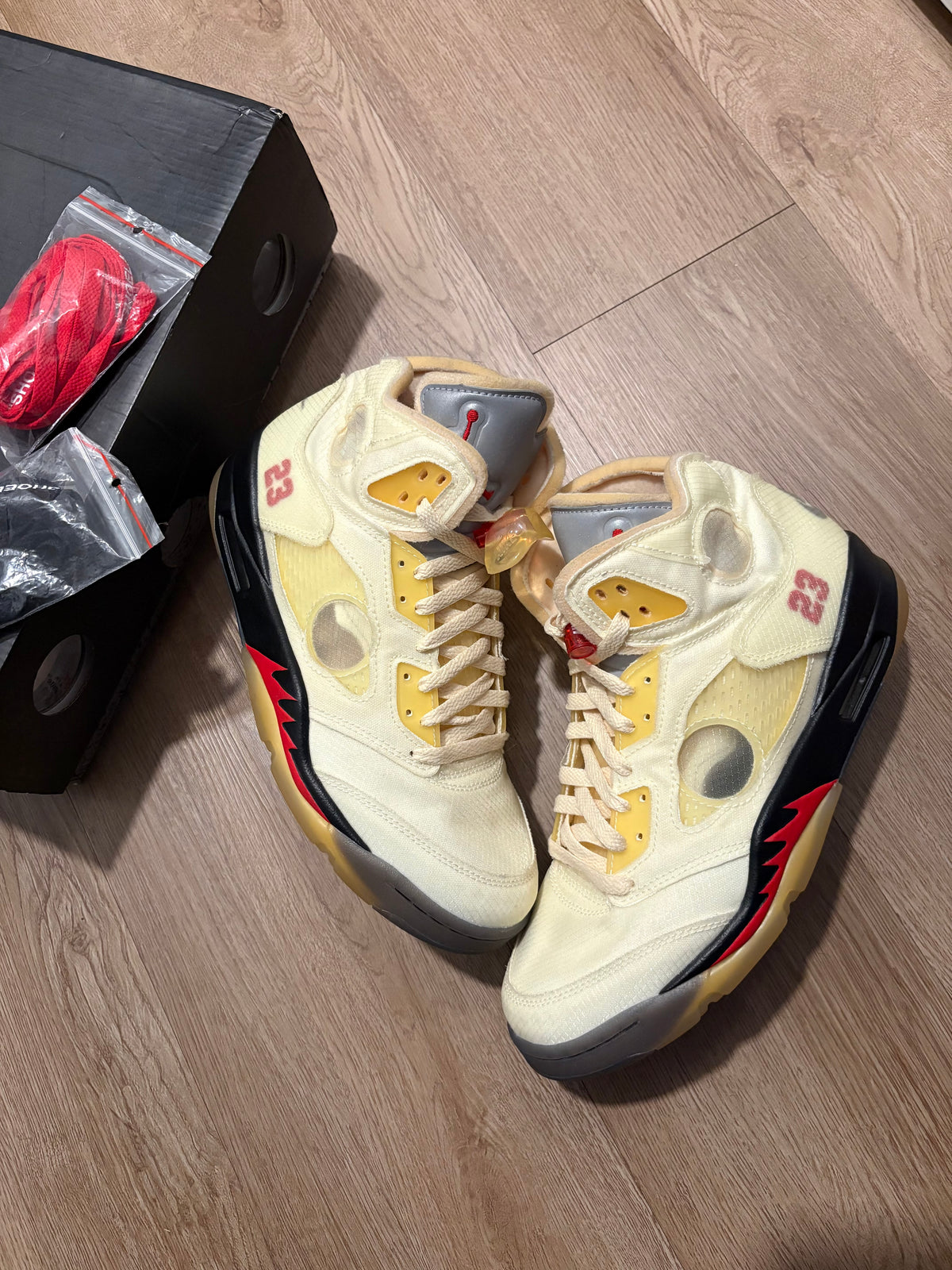 Size 9 - Jordan 5 Retro Off White Sail