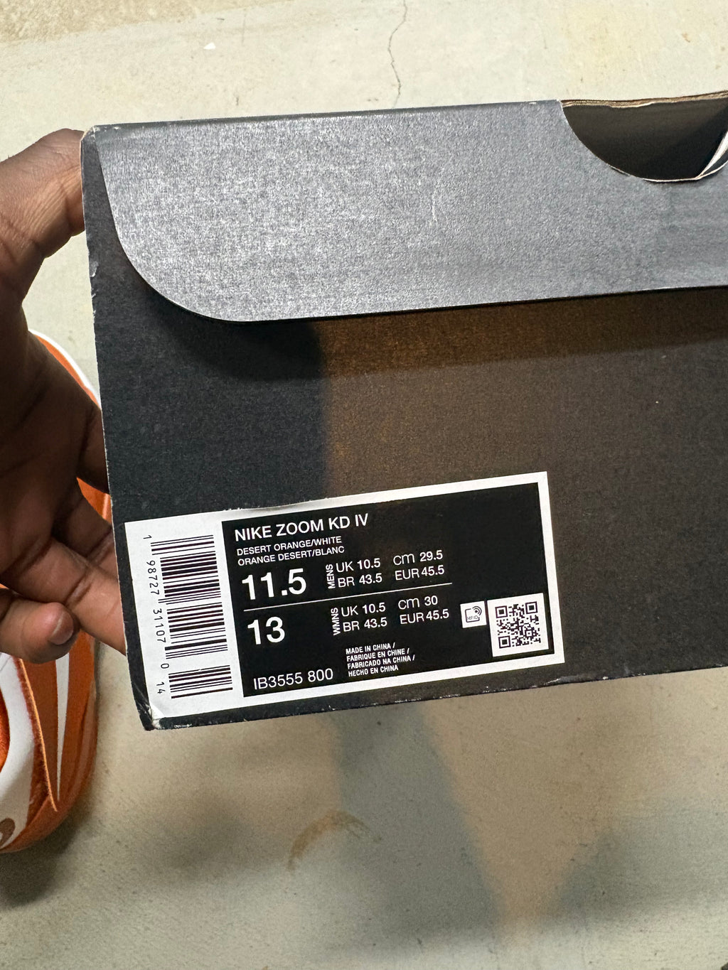 Size 11.5 - Nike Kd 4 Texas Longhorns 2025