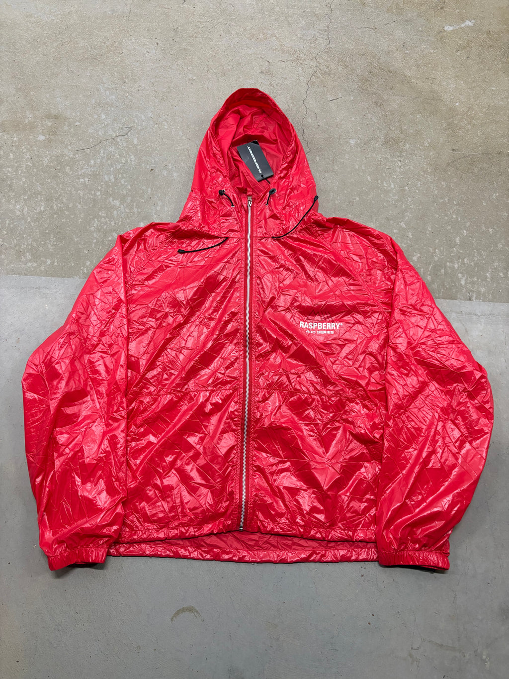Size L - Gv Gallery Red Crinkle Windbreaker