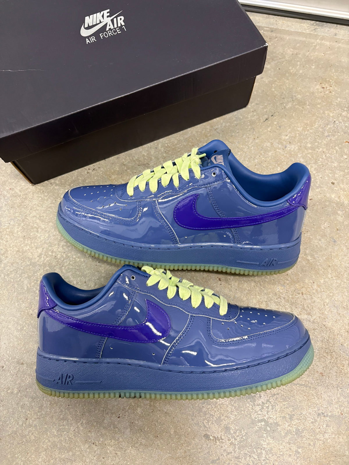 Size 9 - Nike Patent Air Force 1 Low Mystic Navy