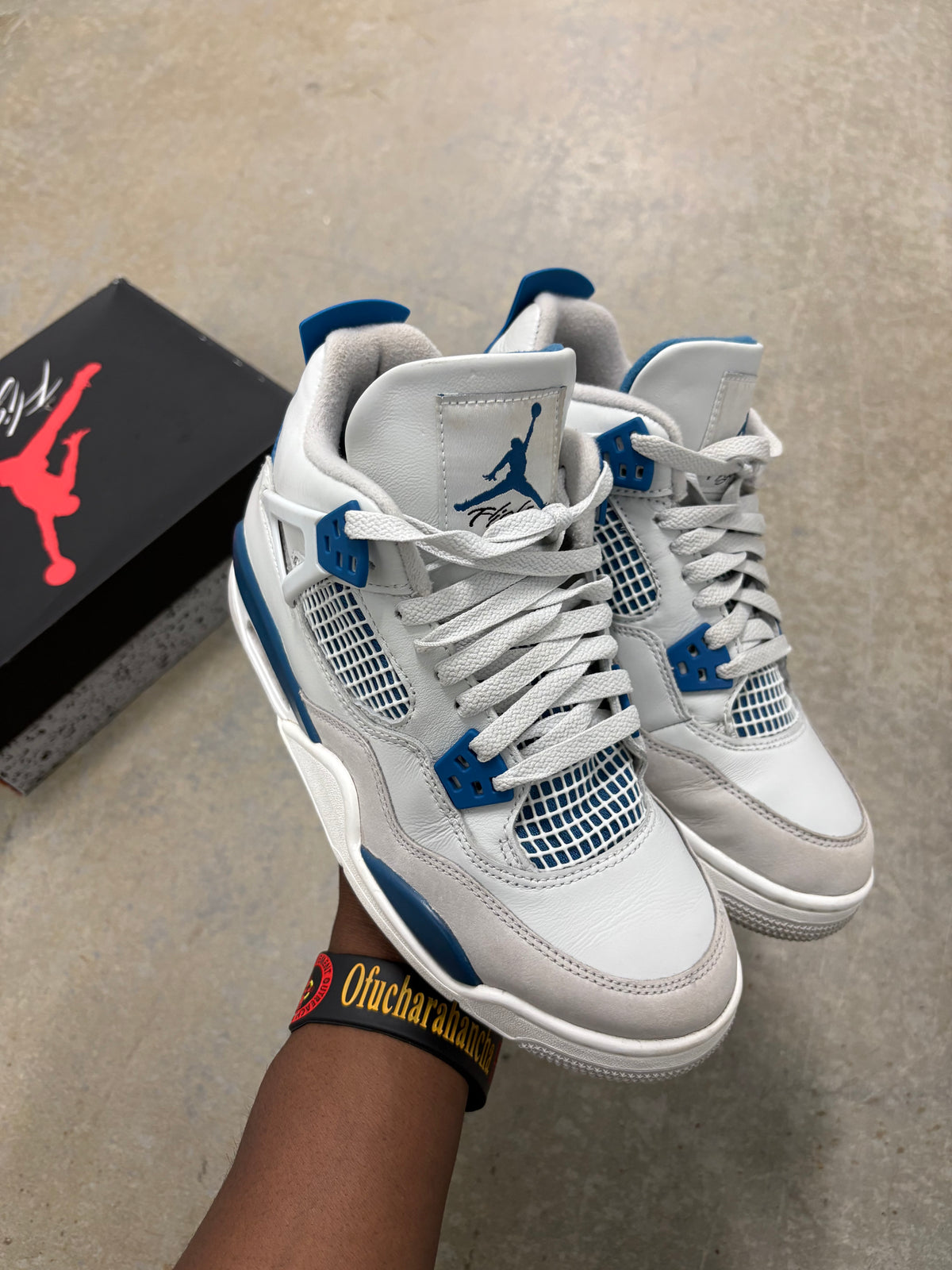 Size 6.5y - Jordan 4 Retro Military Blue 2024