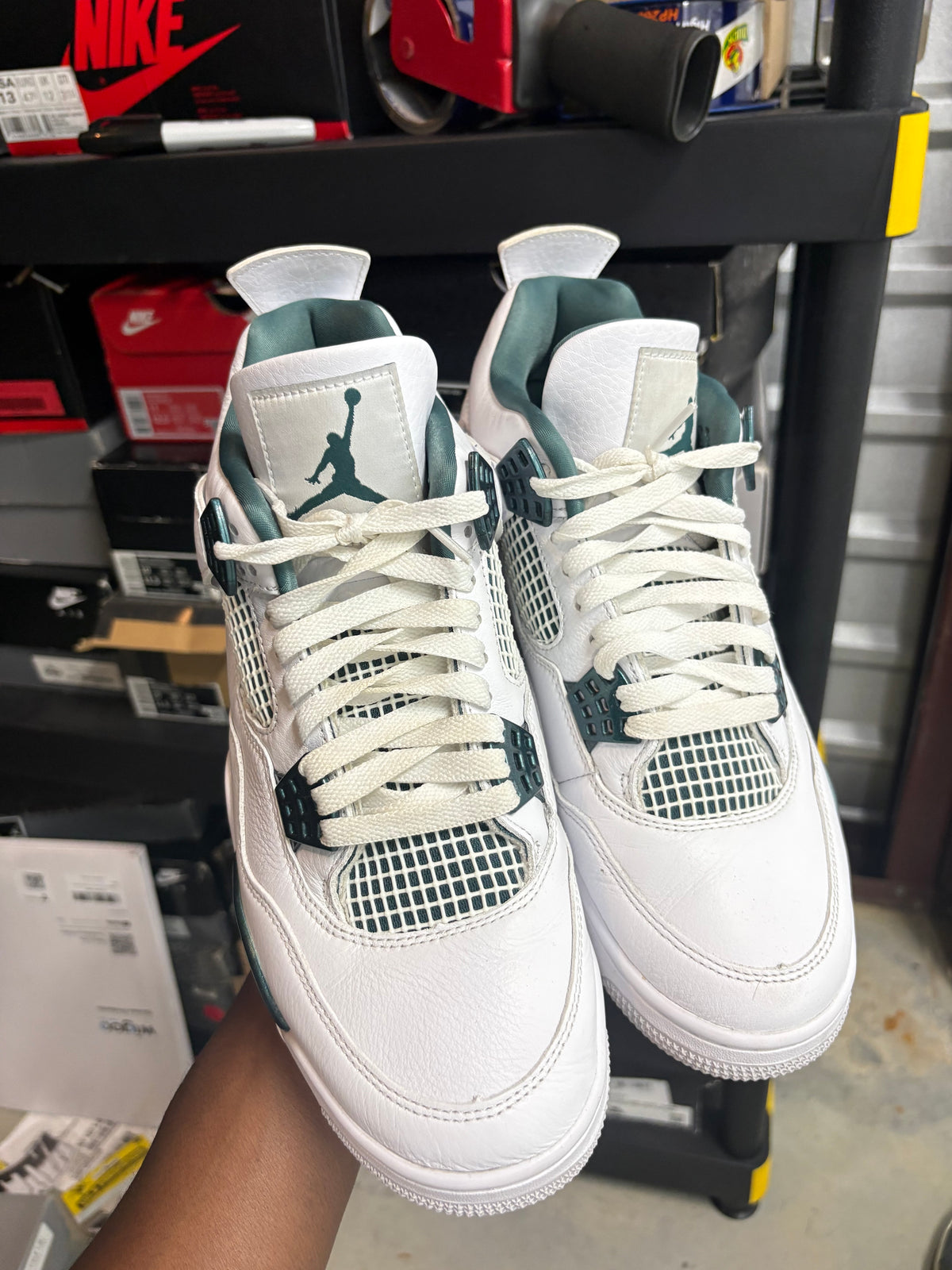 Size 9 - Jordan 4 Retro Oxidized Green
