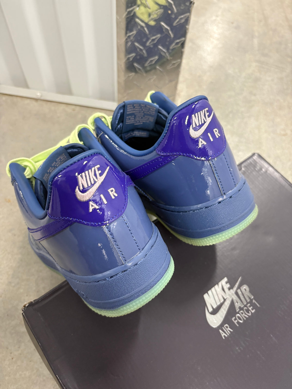 Size 9.5 - Nike Patent Air Force 1 Low Mystic Navy