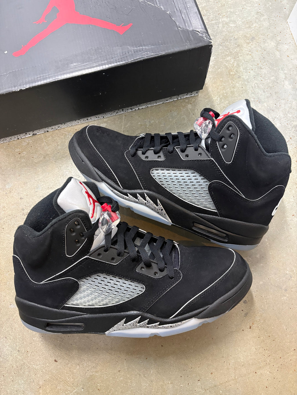 Size 12 - Jordan 5 Retro Black Metallic Reimagined