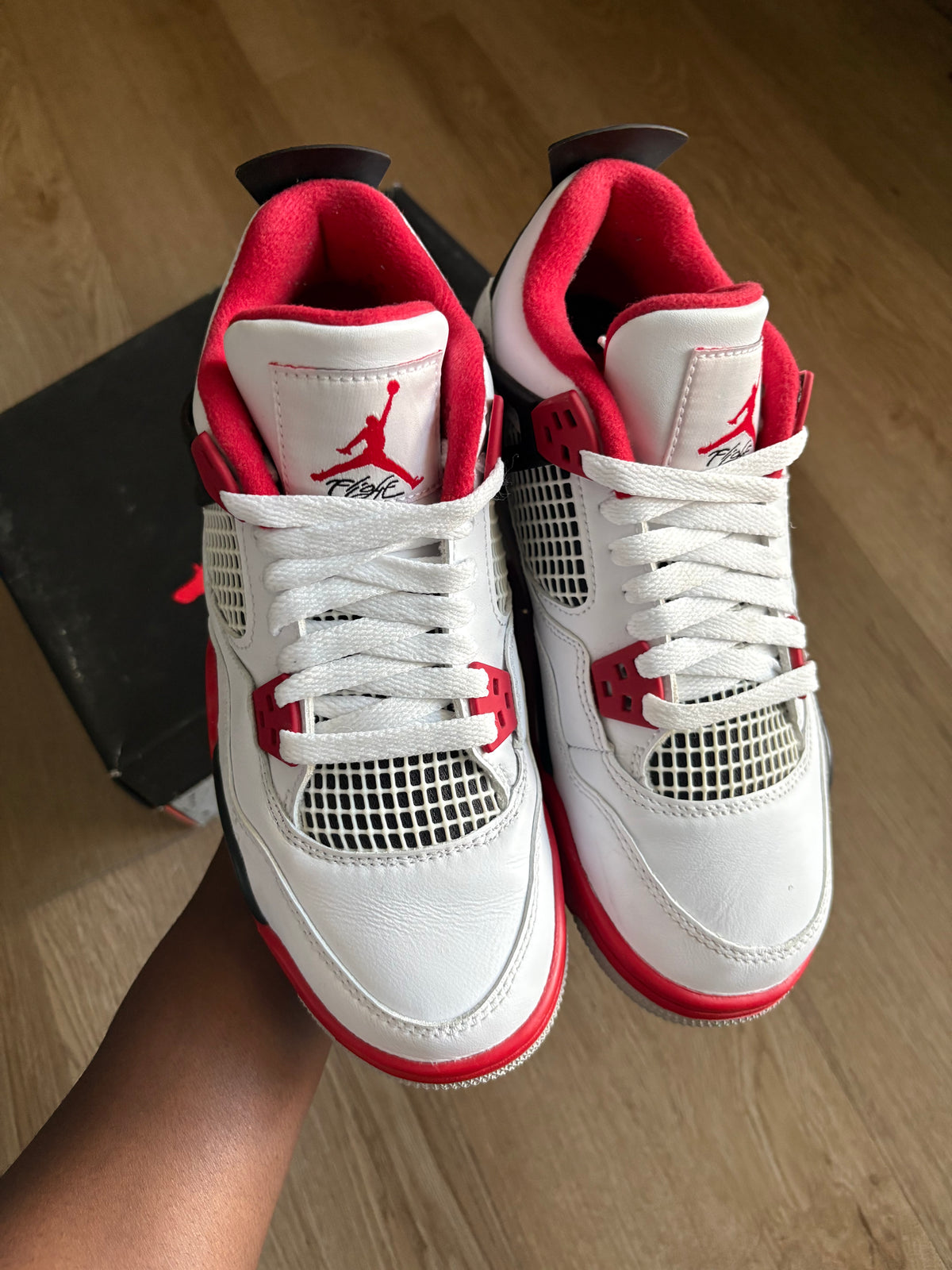 Size 5.5y - Jordan 4 Retro Fire Red 2020